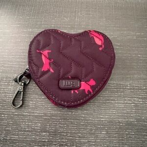 Lug Pink and Purple Kitty Heart Coin Purse